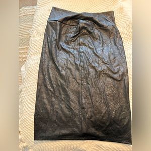 Faux leather snake skin skirt
